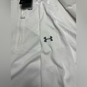 Women’s White Under Armour Zip Long Sleeve Shirt. New. Size Large.